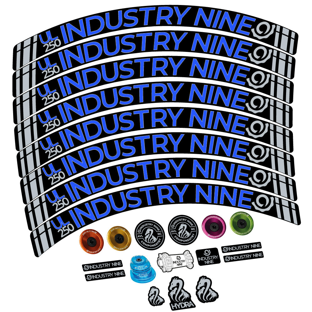 Aufkleber Industry Nine Ultralite Carbon, MTB-Rad 29, Fahrradaufkleber Vinyl