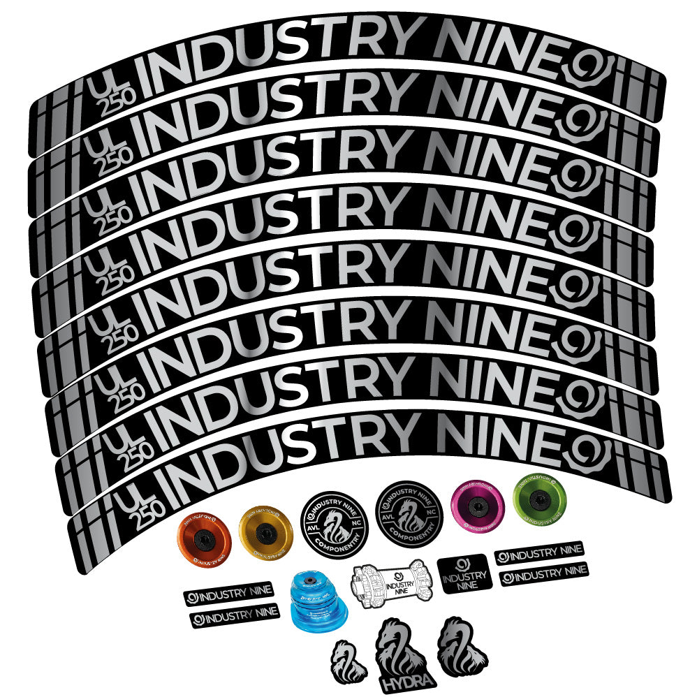 Aufkleber Industry Nine Ultralite Carbon, MTB-Rad 29, Fahrradaufkleber Vinyl