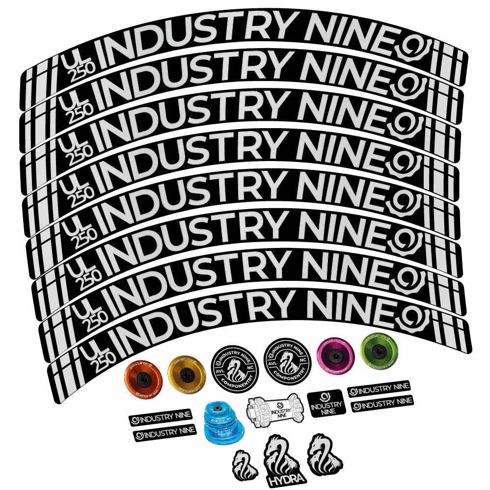 Aufkleber Industry Nine Ultralite Carbon, MTB-Rad 29, Fahrradaufkleber Vinyl