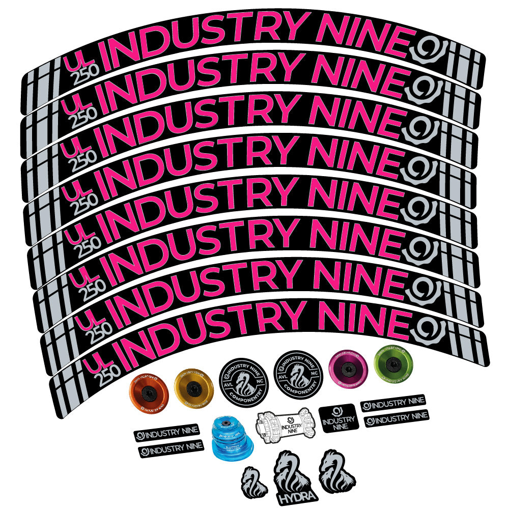 Aufkleber Industry Nine Ultralite Carbon, MTB-Rad 29, Fahrradaufkleber Vinyl