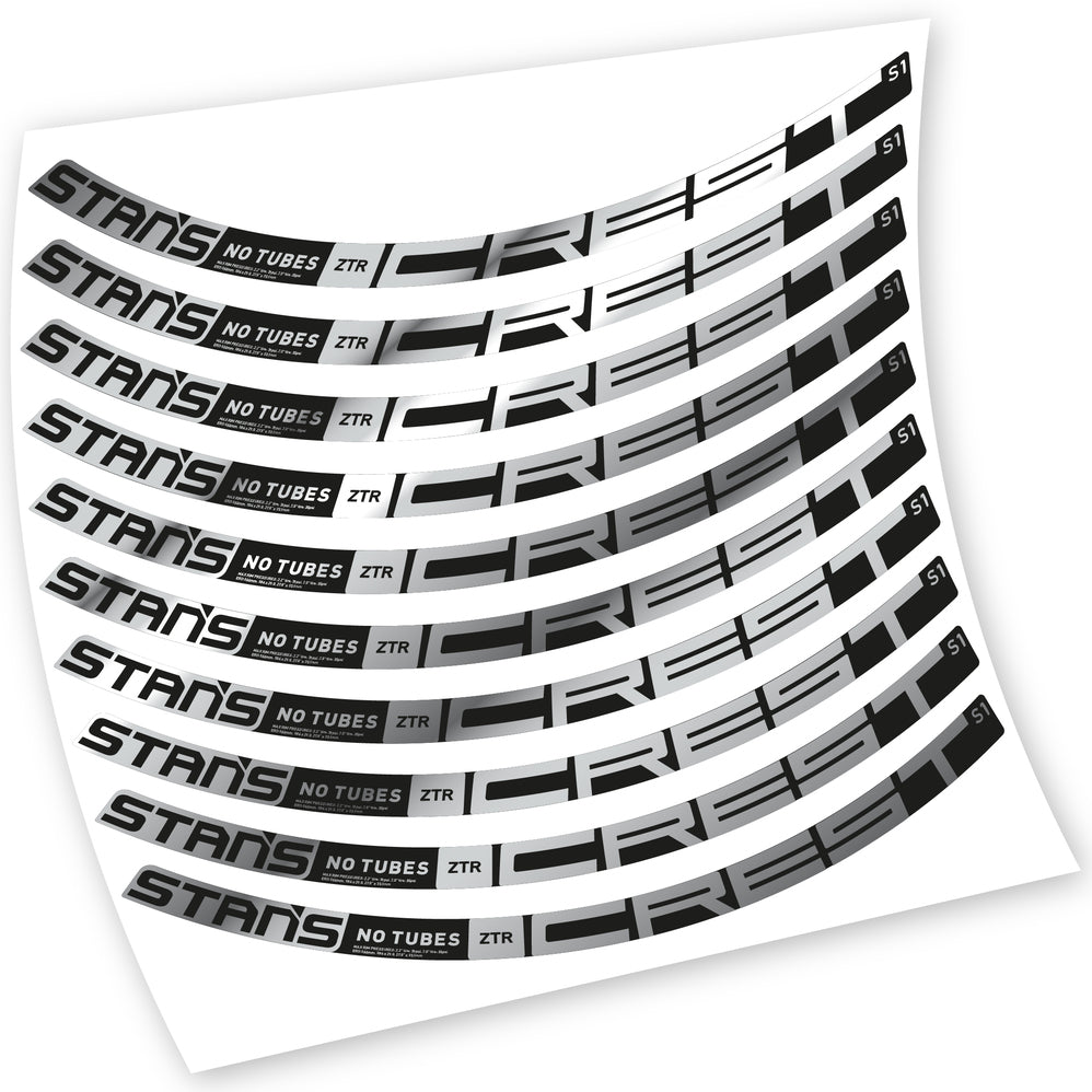 Aufkleber, Stans Notubes ZTR Crest S1 2021, MTB-Rad, Fahrradaufkleber Vinyl