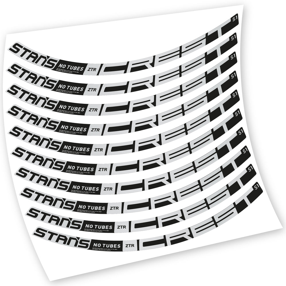 Aufkleber, Stans Notubes ZTR Crest S1 2021, MTB-Rad, Fahrradaufkleber Vinyl