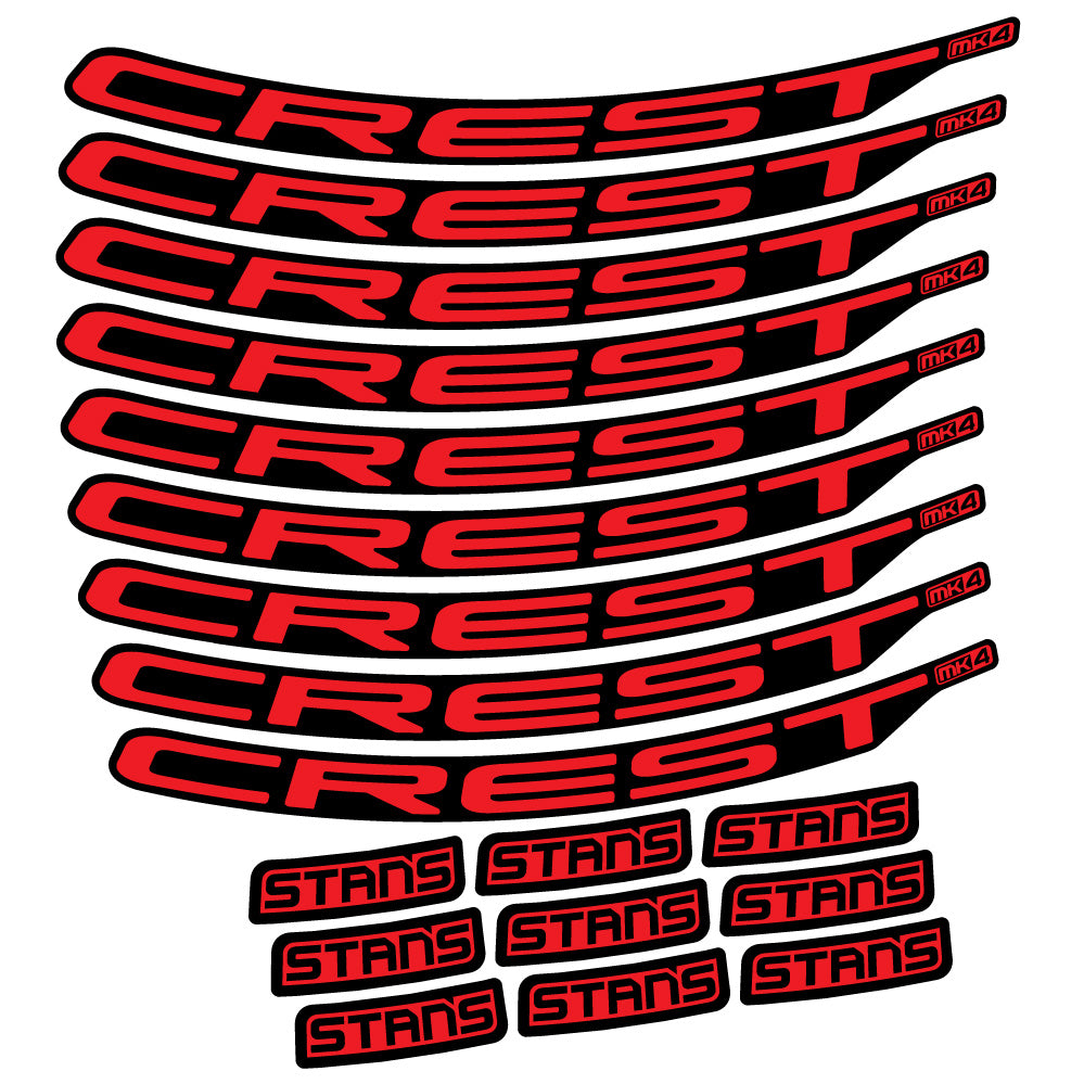 Aufkleber Stans Crest MK4 Ver.2, MTB-Rad 29, Fahrradaufkleber Vinyl