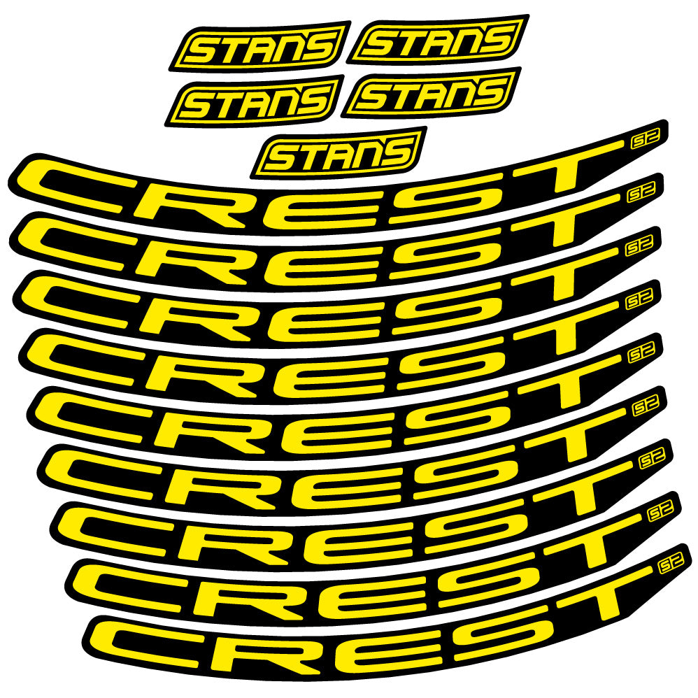 Aufkleber Stans Notubes Crest S2, MTB-Rad 29, Fahrradaufkleber Vinyl