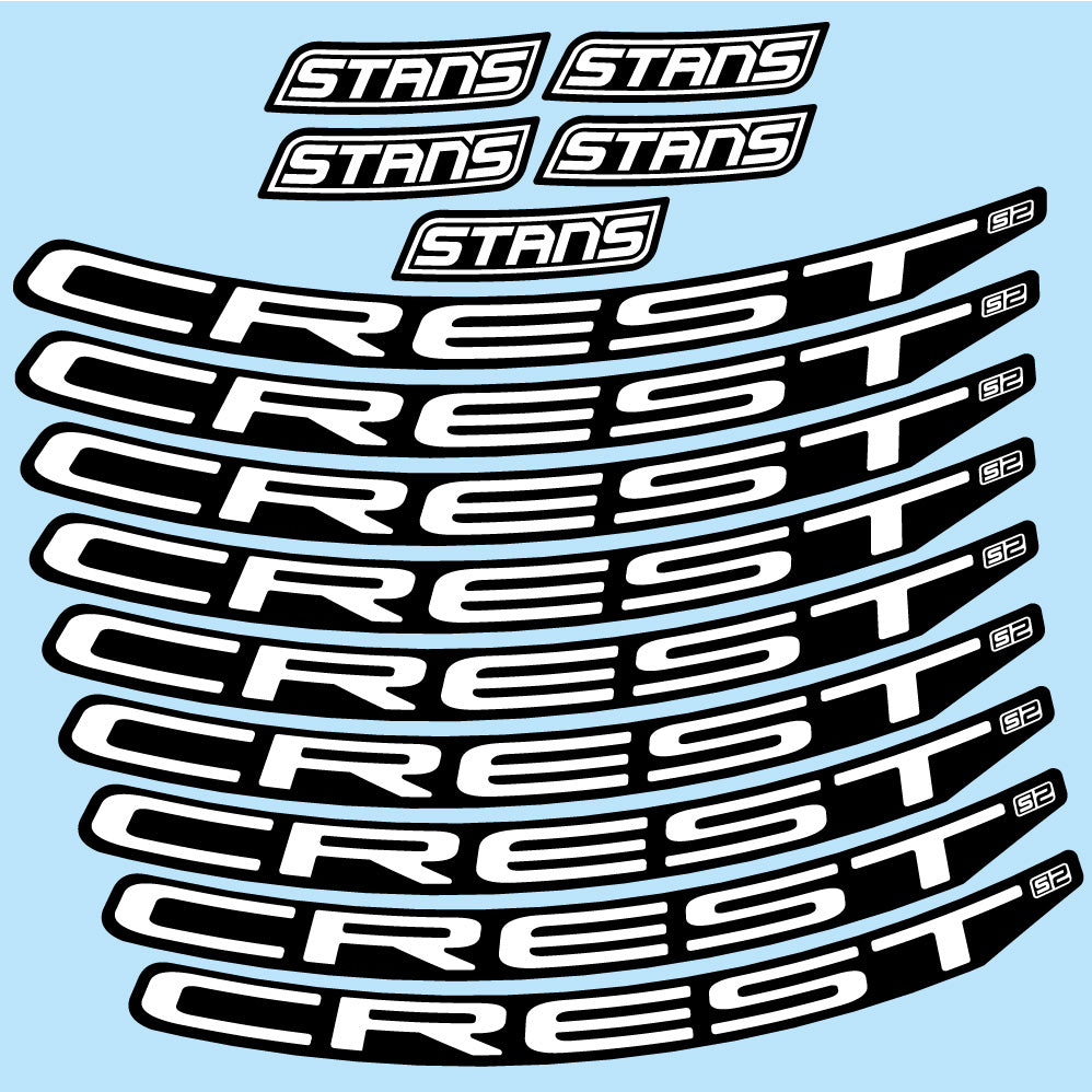 Aufkleber Stans Notubes Crest S2, MTB-Rad 29, Fahrradaufkleber Vinyl