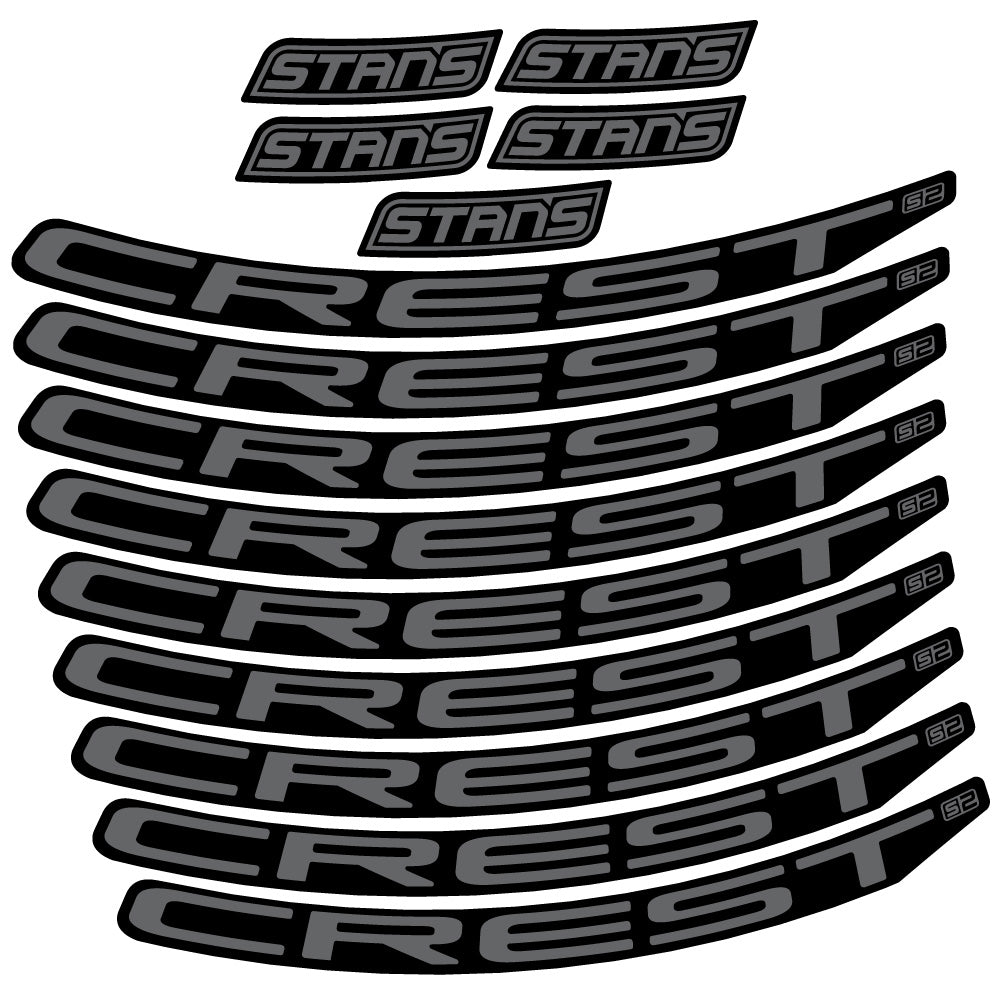Aufkleber Stans Notubes Crest S2, MTB-Rad 29, Fahrradaufkleber Vinyl