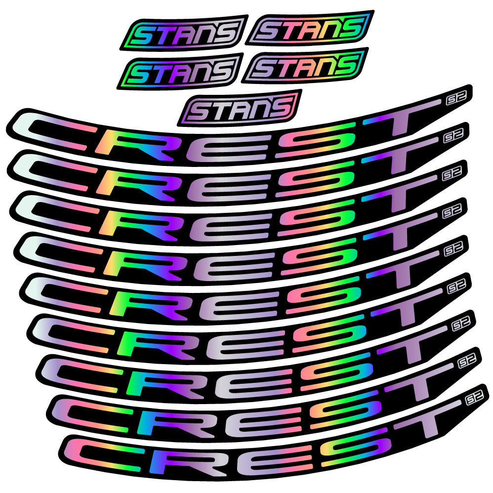 Aufkleber Stans Notubes Crest S2, MTB-Rad 29, Fahrradaufkleber Vinyl