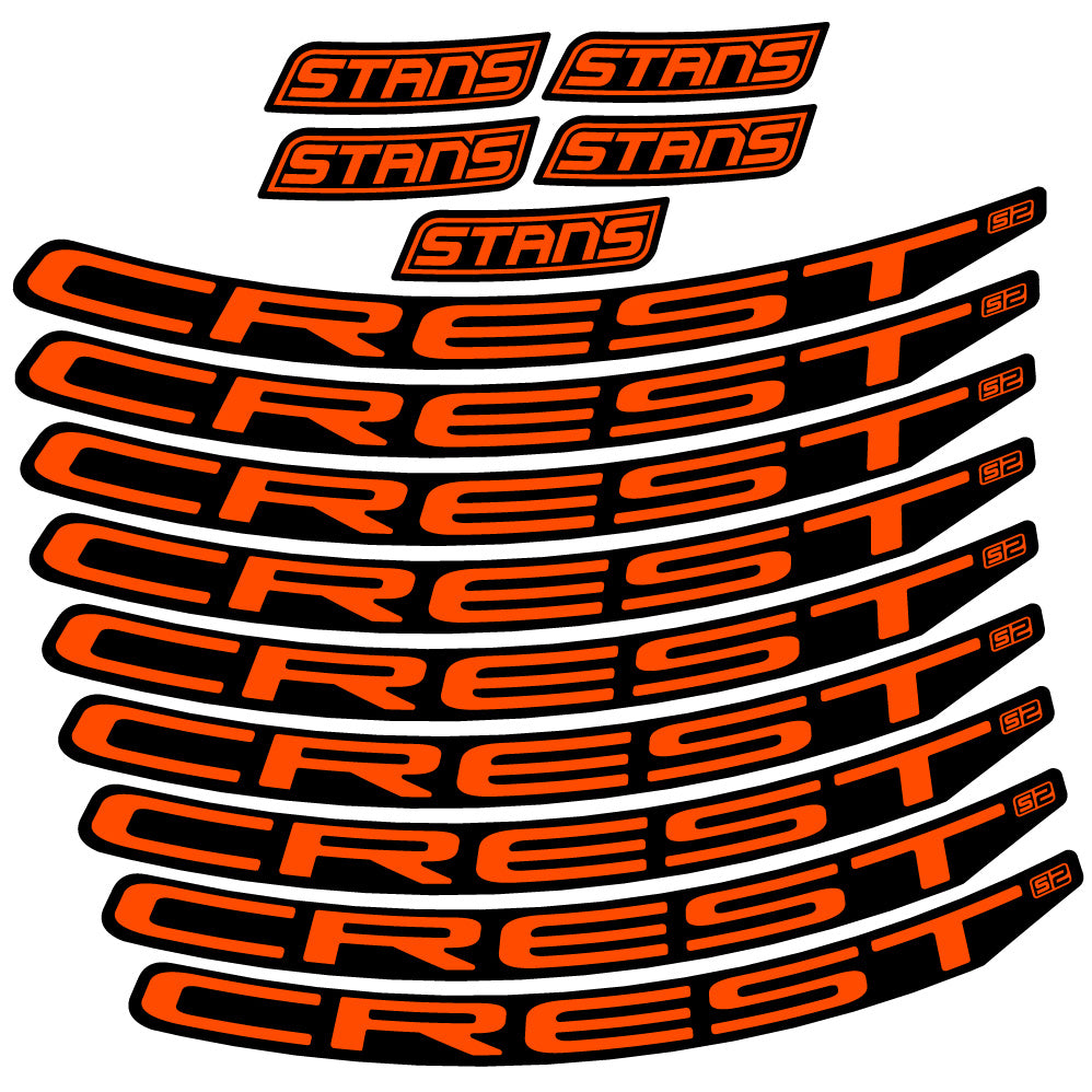 Aufkleber Stans Notubes Crest S2, MTB-Rad 29, Fahrradaufkleber Vinyl