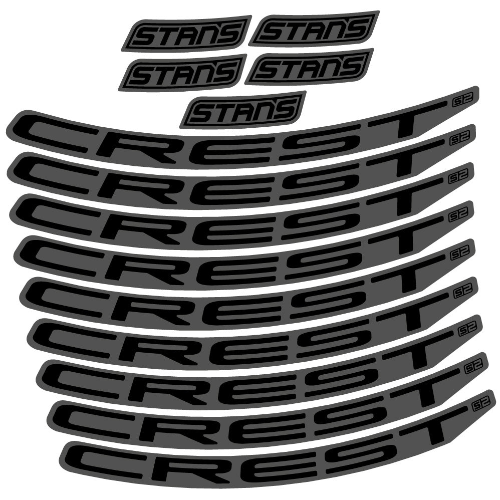 Aufkleber Stans Notubes Crest S2, MTB-Rad 29, Fahrradaufkleber Vinyl