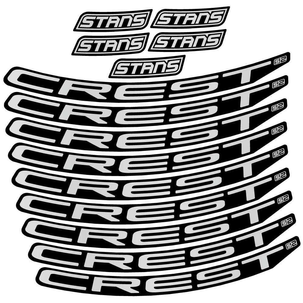 Aufkleber Stans Notubes Crest S2, MTB-Rad 29, Fahrradaufkleber Vinyl