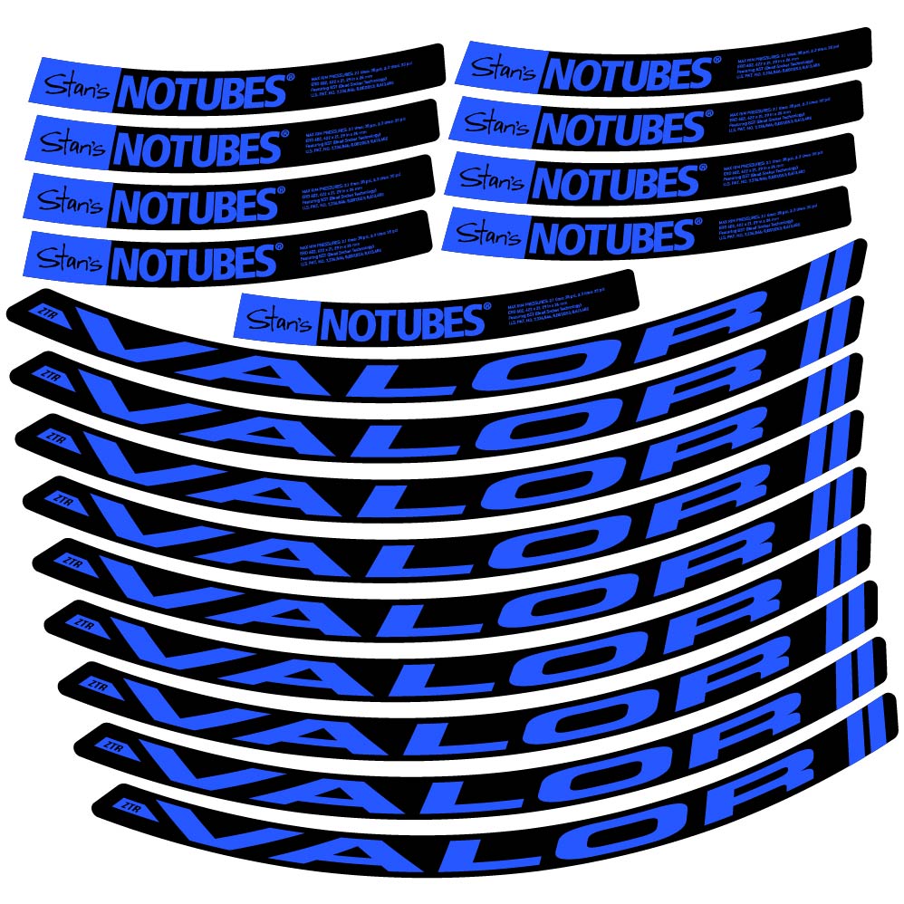 Aufkleber Stans Notubes ZTR Valor, MTB-Rad 29, Fahrradaufkleber Vinyl