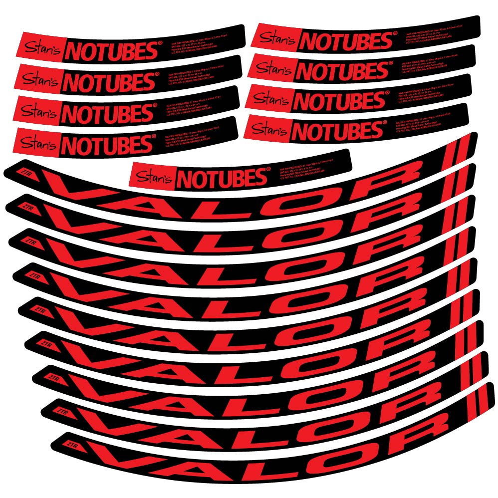 Aufkleber Stans Notubes ZTR Valor, MTB-Rad 29, Fahrradaufkleber Vinyl