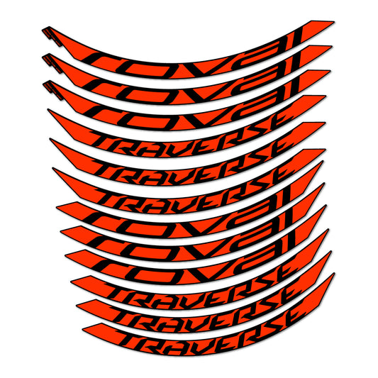 Luminous Orange decal for Roval Traverse Alloy 2015-2017 MTB wheel 29" – bike sticker vinyl