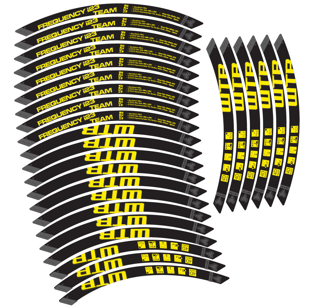 Aufkleber WTB Frequency i23 Team, MTB-Rad 29, Fahrradaufkleber Vinyl