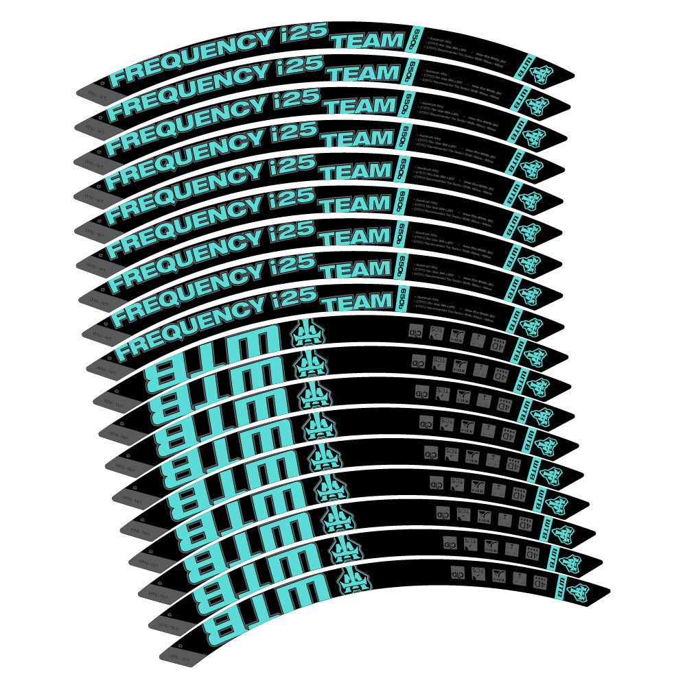 Aufkleber WTB Frequency i25 Team, MTB-Rad 29, Fahrradaufkleber Vinyl