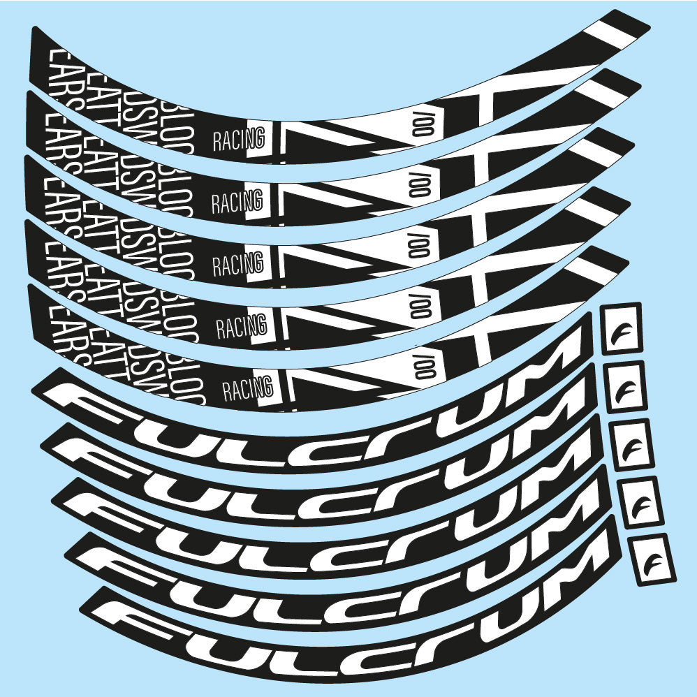 Aufkleber Fulcrum Racing 400 DB, Rennradrad 35 mm, Fahrradaufkleber Vinyl