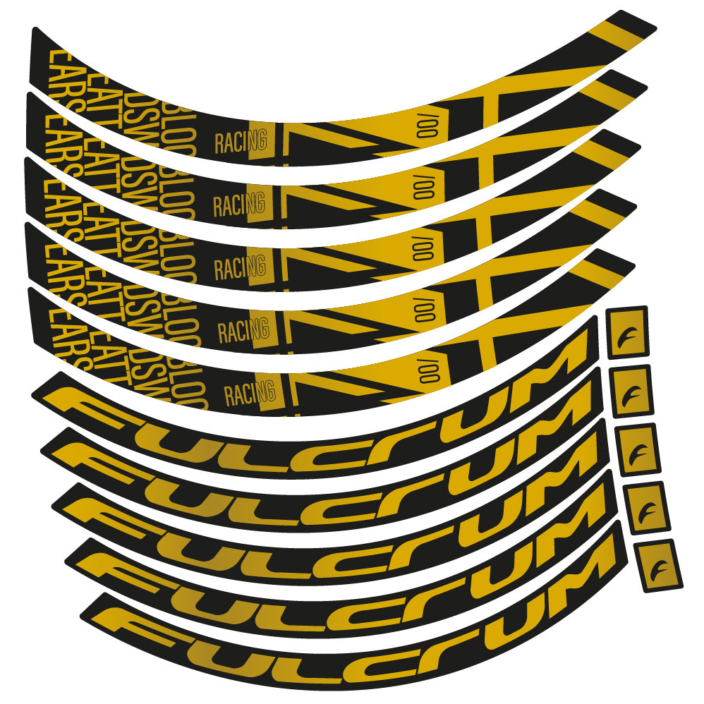 Aufkleber Fulcrum Racing 400 DB, Rennradrad 35 mm, Fahrradaufkleber Vinyl