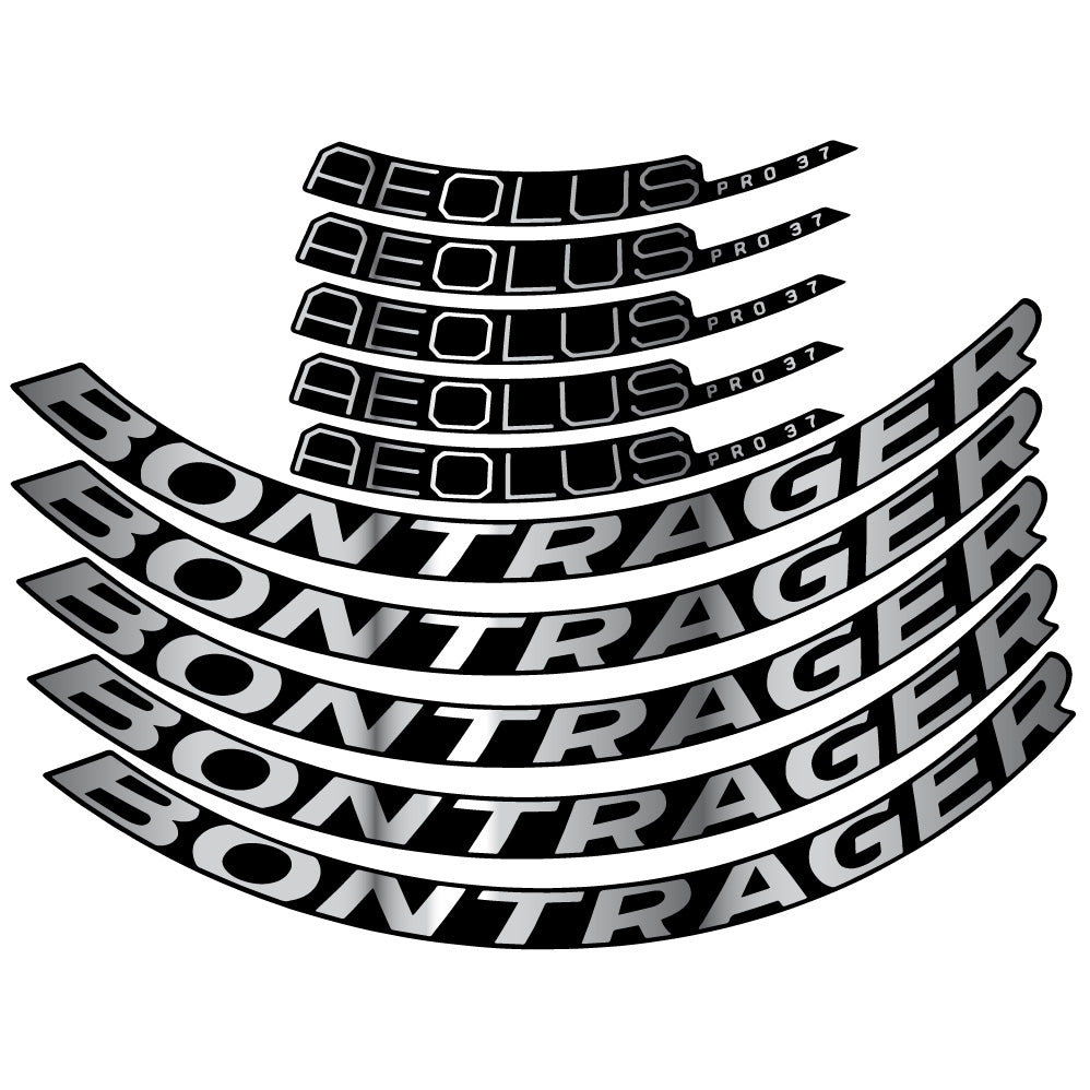 Aufkleber Bontrager Aeolus Pro 37 Disc 2022, Rennradrad 40 mm, Fahrradaufkleber Vinyl