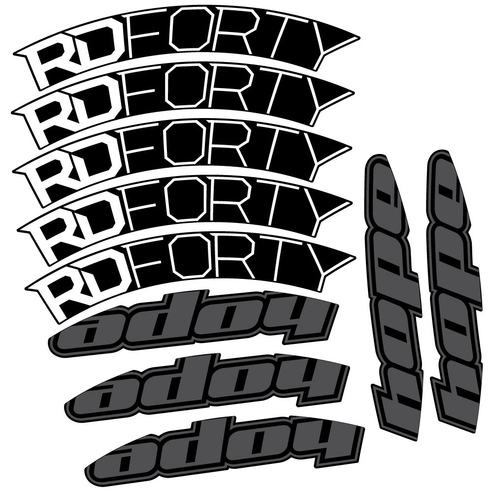 Aufkleber Hope RD Forty 2020, Rennradrad 40mm, Fahrradaufkleber Vinyl