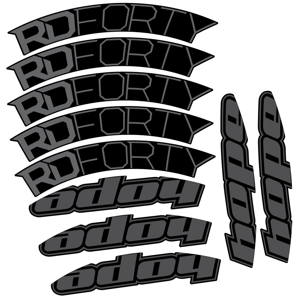 Aufkleber Hope RD Forty 2020, Rennradrad 40mm, Fahrradaufkleber Vinyl