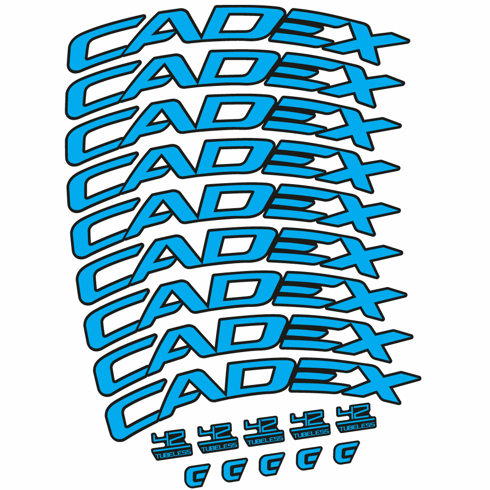 Aufkleber CADEX 42 Tubeless Schuhbremse, Straßenrad 42, Fahrradaufkleber Vinyl