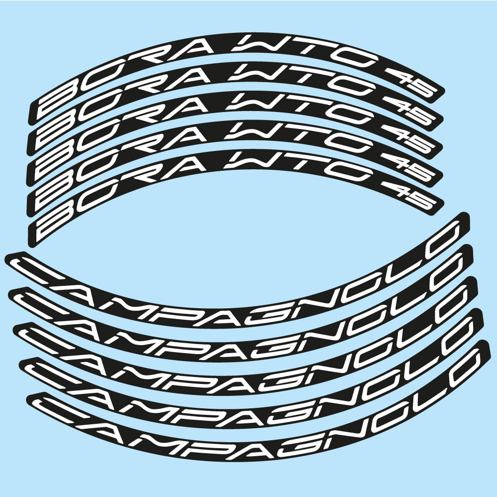 Aufkleber Campagnolo Bora WTO 45, Rennradrad 45 mm, Fahrradaufkleber Vinyl