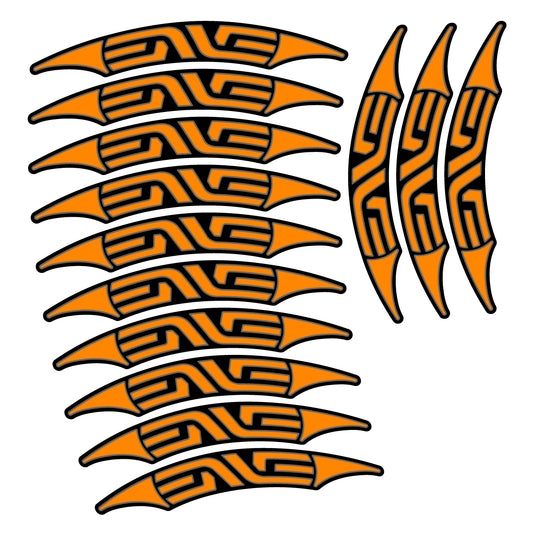 Stickers for Enve 45 Carbon Clincher 2011-2015, Road Wheel 45mm vinyl decals - Saffron Yellow