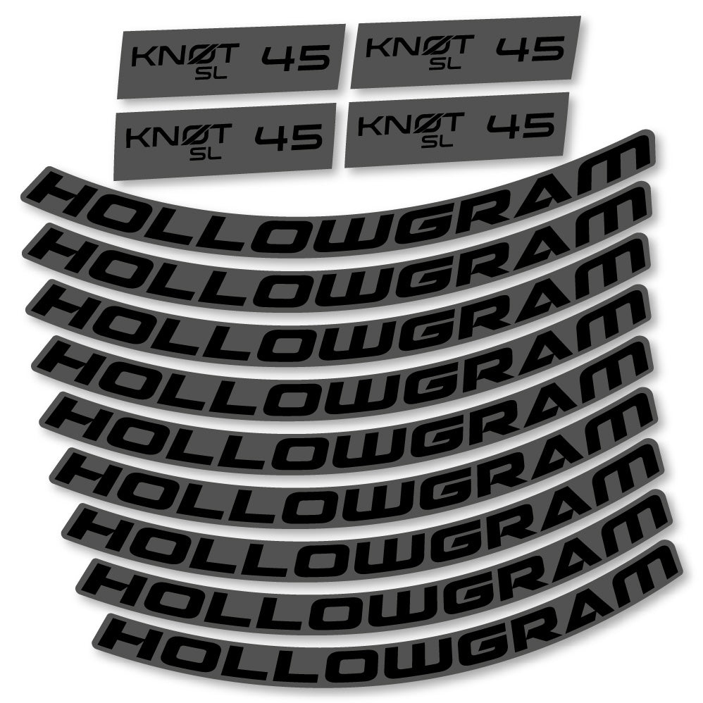 Aufkleber Hollowgram Knot SL 45, Rennradrad 45 mm, Fahrradaufkleber Vinyl