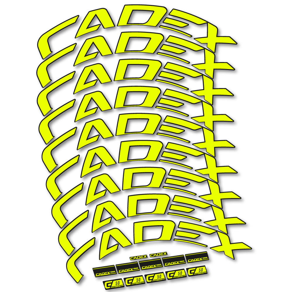 Aufkleber Cadex 50 Ultra Disc, Rennradrad 50 mm, Fahrradaufkleber Vinyl