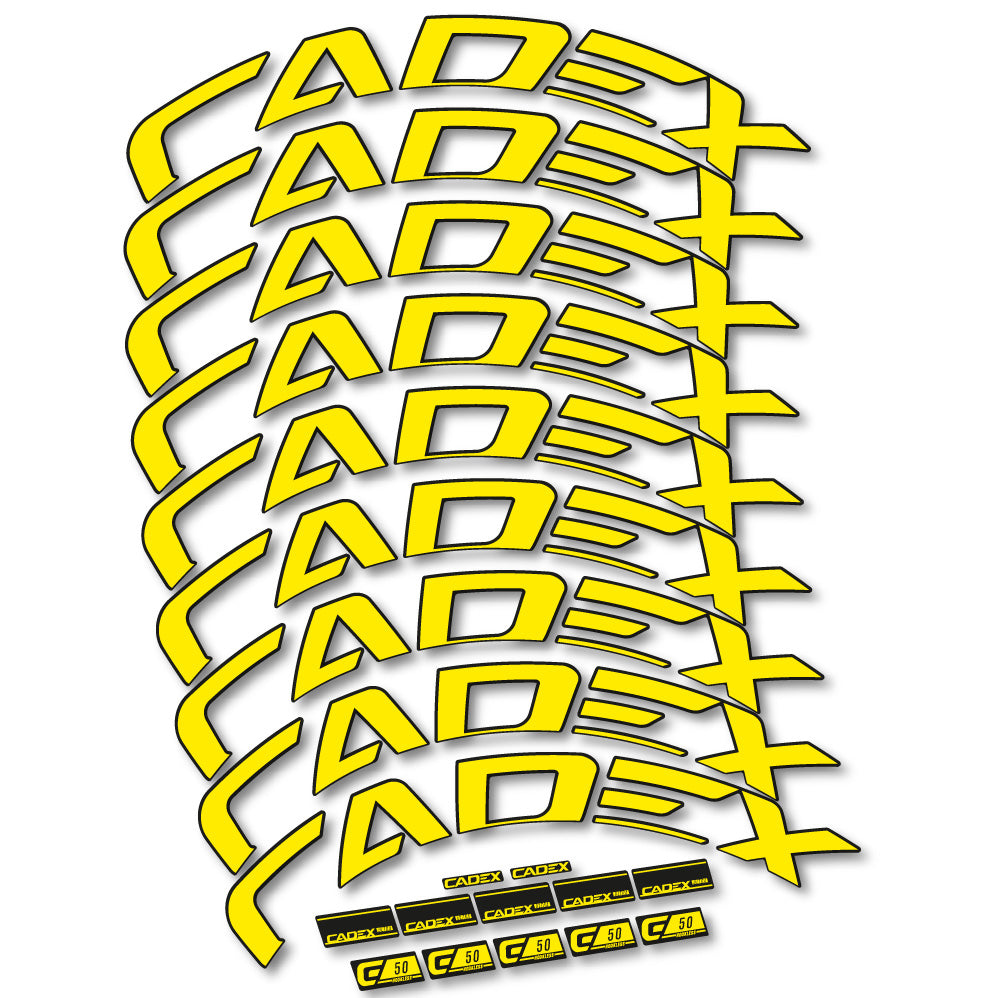 Aufkleber Cadex 50 Ultra Disc, Rennradrad 50 mm, Fahrradaufkleber Vinyl