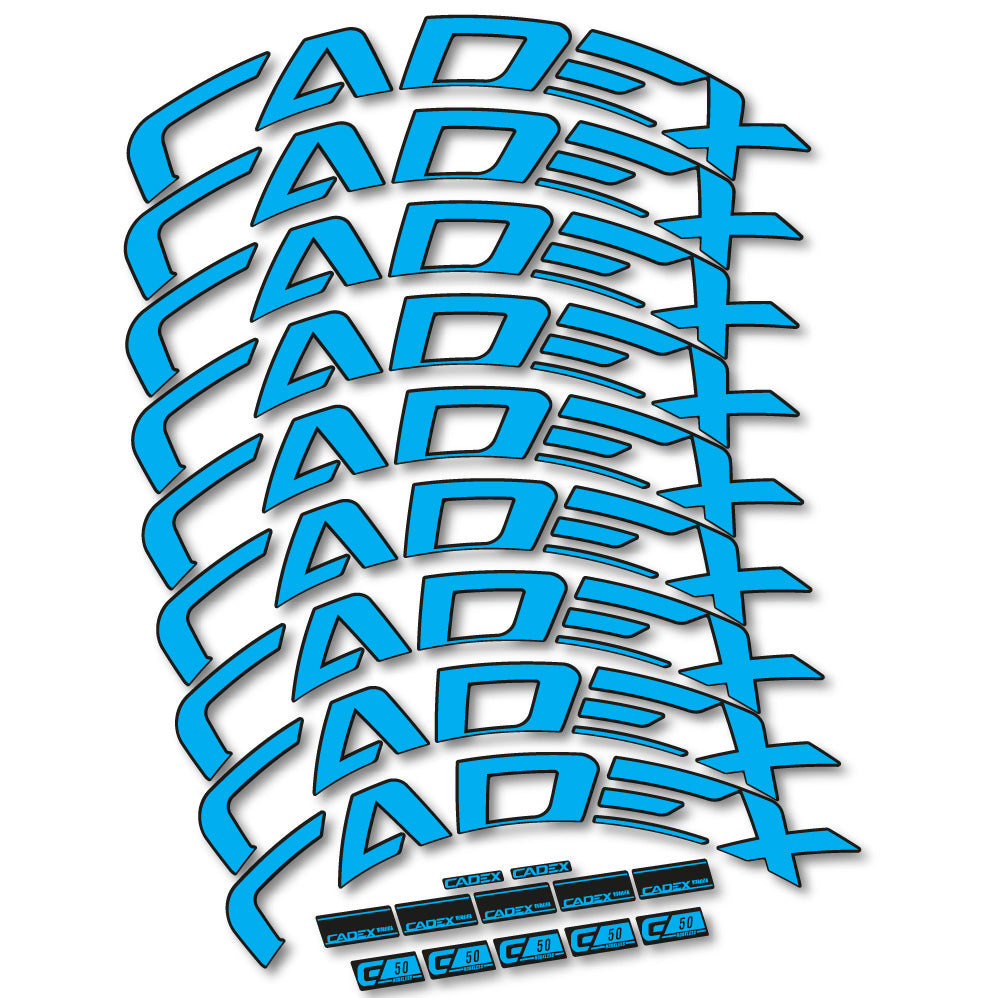 Aufkleber Cadex 50 Ultra Disc, Rennradrad 50 mm, Fahrradaufkleber Vinyl