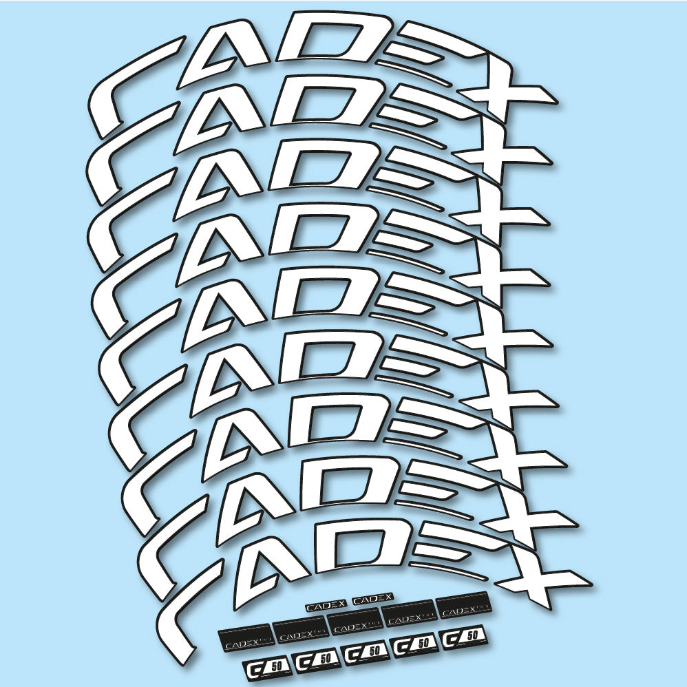 Aufkleber Cadex 50 Ultra Disc, Rennradrad 50 mm, Fahrradaufkleber Vinyl
