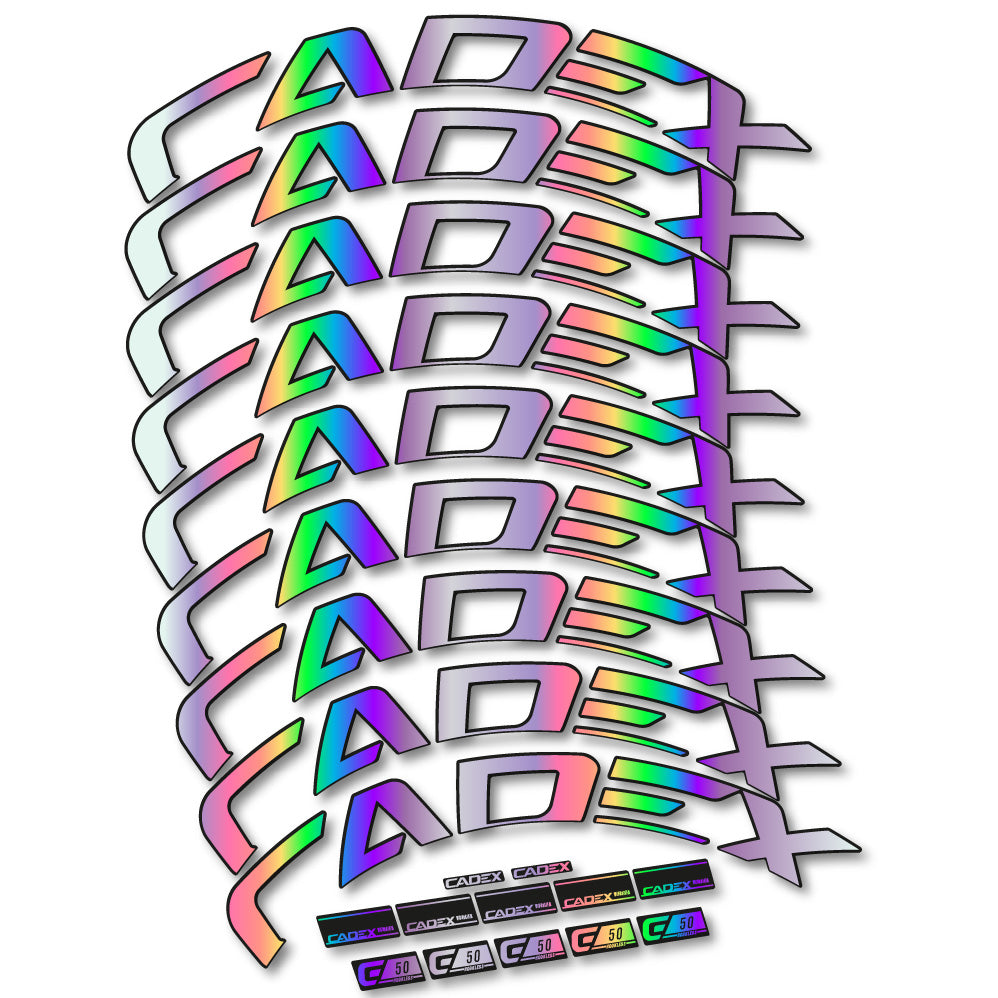 Aufkleber Cadex 50 Ultra Disc, Rennradrad 50 mm, Fahrradaufkleber Vinyl