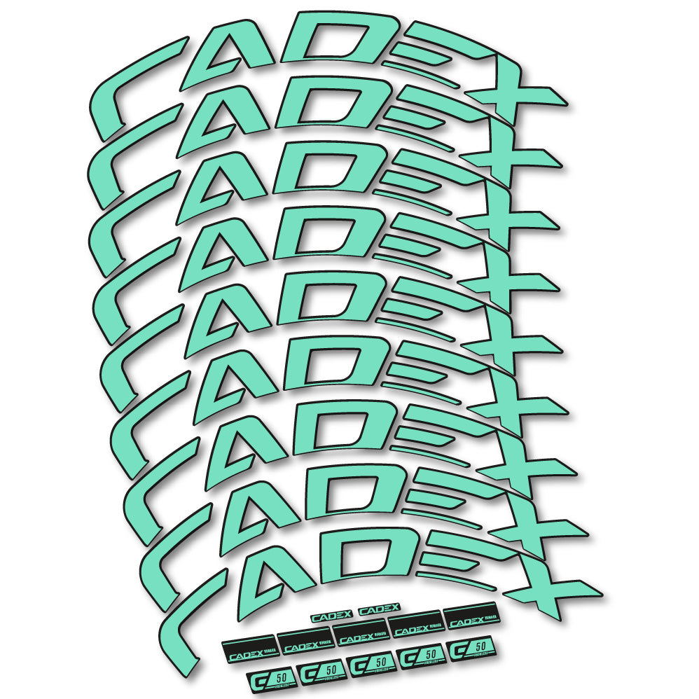 Aufkleber Cadex 50 Ultra Disc, Rennradrad 50 mm, Fahrradaufkleber Vinyl