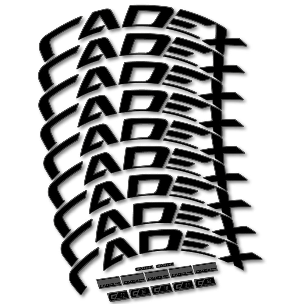 Aufkleber Cadex 50 Ultra Disc, Rennradrad 50 mm, Fahrradaufkleber Vinyl