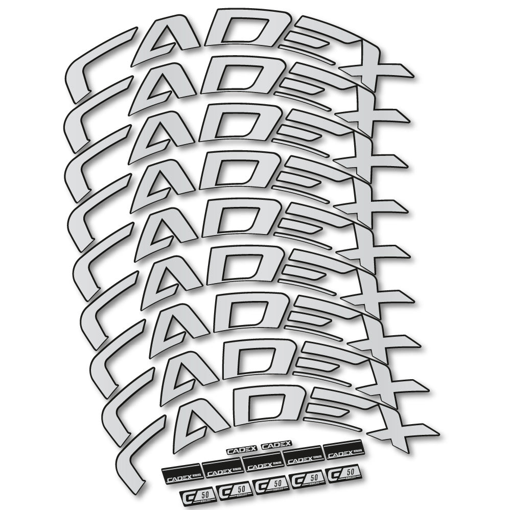 Aufkleber Cadex 50 Ultra Disc, Rennradrad 50 mm, Fahrradaufkleber Vinyl