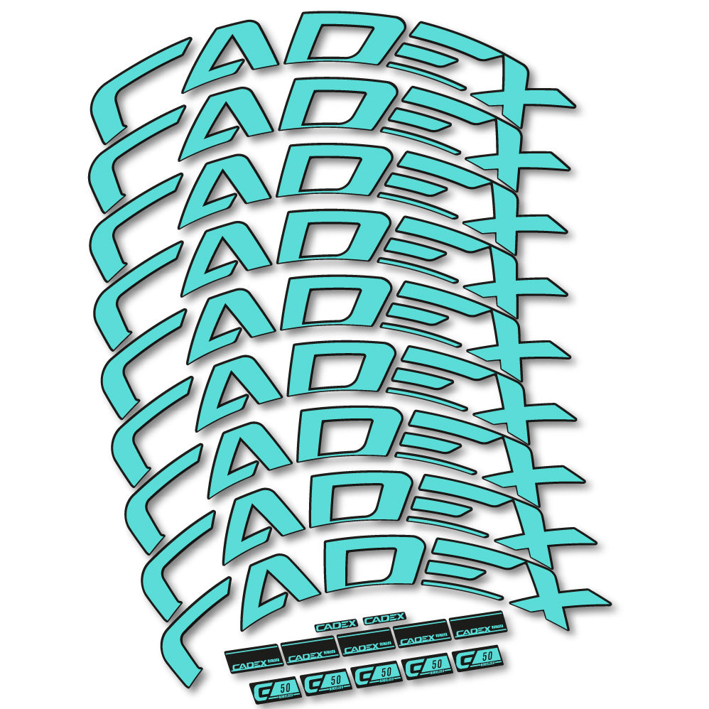 Aufkleber Cadex 50 Ultra Disc, Rennradrad 50 mm, Fahrradaufkleber Vinyl