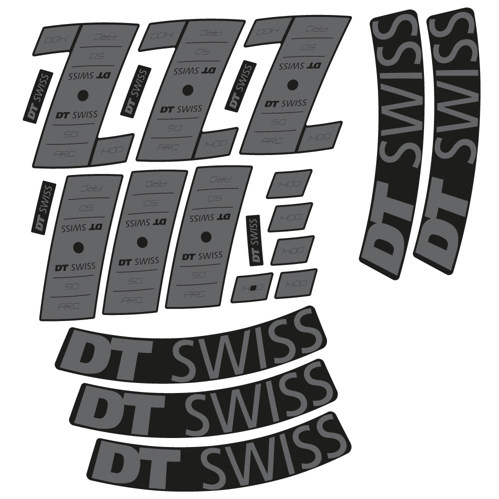 Benutzerdefinierter Vinyl-Aufkleber, kompatibel mit DT Swiss ARC 1400 DB 50 – 50 mm Straßenrad-Aufkleber