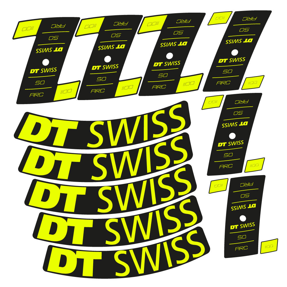 Aufkleber DT Swiss ARC 1100 Dicut DB, Rennradrad 50mm, Fahrradaufkleber Vinyl