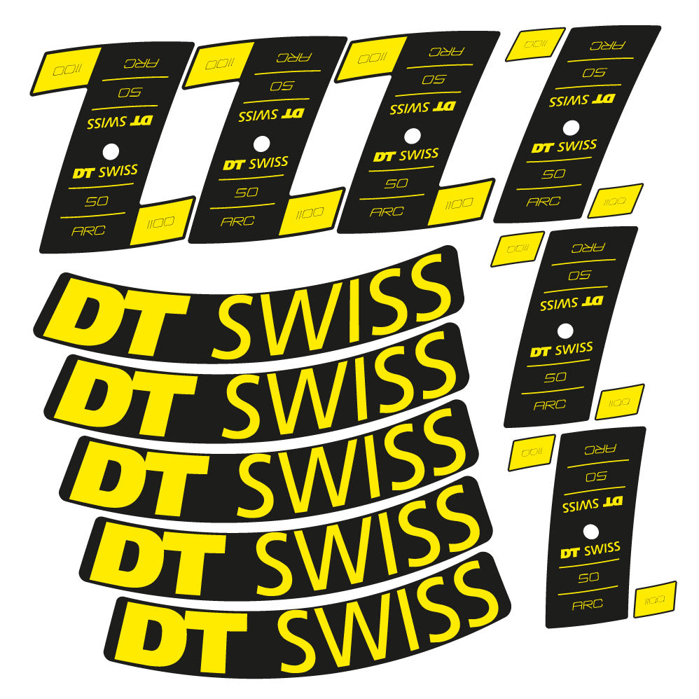 Aufkleber DT Swiss ARC 1100 Dicut DB, Rennradrad 50mm, Fahrradaufkleber Vinyl