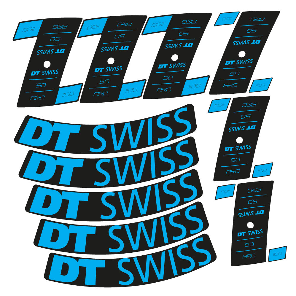 Aufkleber DT Swiss ARC 1100 Dicut DB, Rennradrad 50mm, Fahrradaufkleber Vinyl
