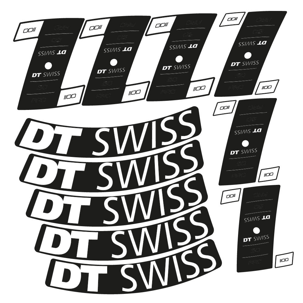 Aufkleber DT Swiss ARC 1100 Dicut DB, Rennradrad 50mm, Fahrradaufkleber Vinyl