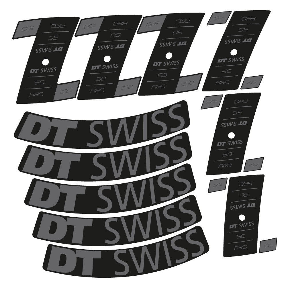 Aufkleber DT Swiss ARC 1100 Dicut DB, Rennradrad 50mm, Fahrradaufkleber Vinyl
