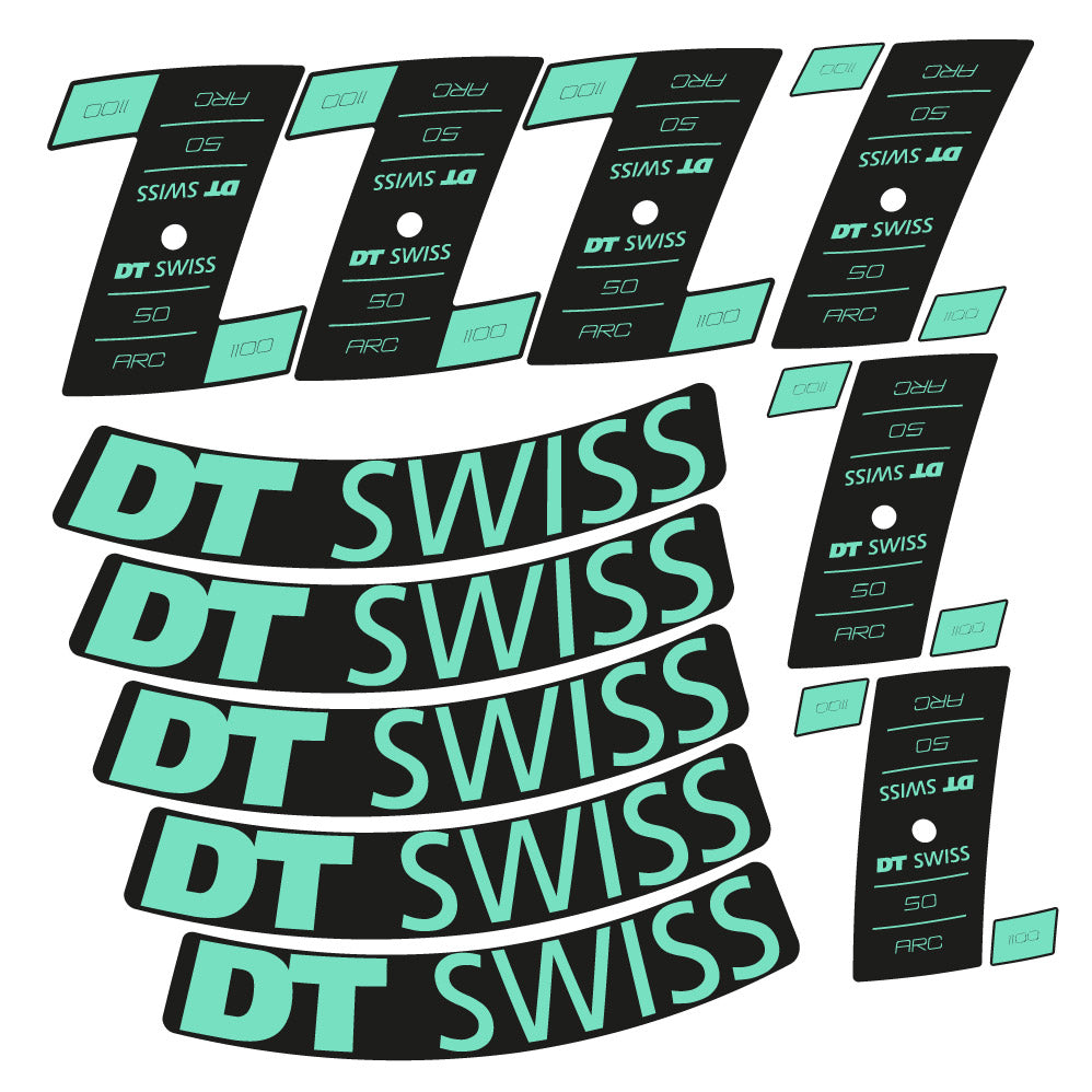 Aufkleber DT Swiss ARC 1100 Dicut DB, Rennradrad 50mm, Fahrradaufkleber Vinyl