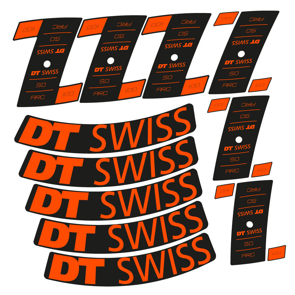 Aufkleber DT Swiss ARC 1100 Dicut DB, Rennradrad 50mm, Fahrradaufkleber Vinyl