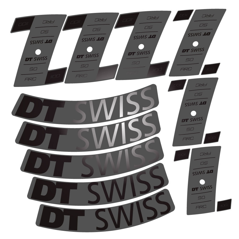 Aufkleber DT Swiss ARC 1100 Dicut DB, Rennradrad 50mm, Fahrradaufkleber Vinyl