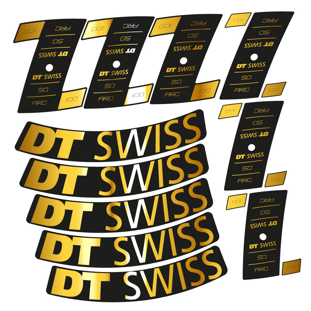 Aufkleber DT Swiss ARC 1100 Dicut DB, Rennradrad 50mm, Fahrradaufkleber Vinyl