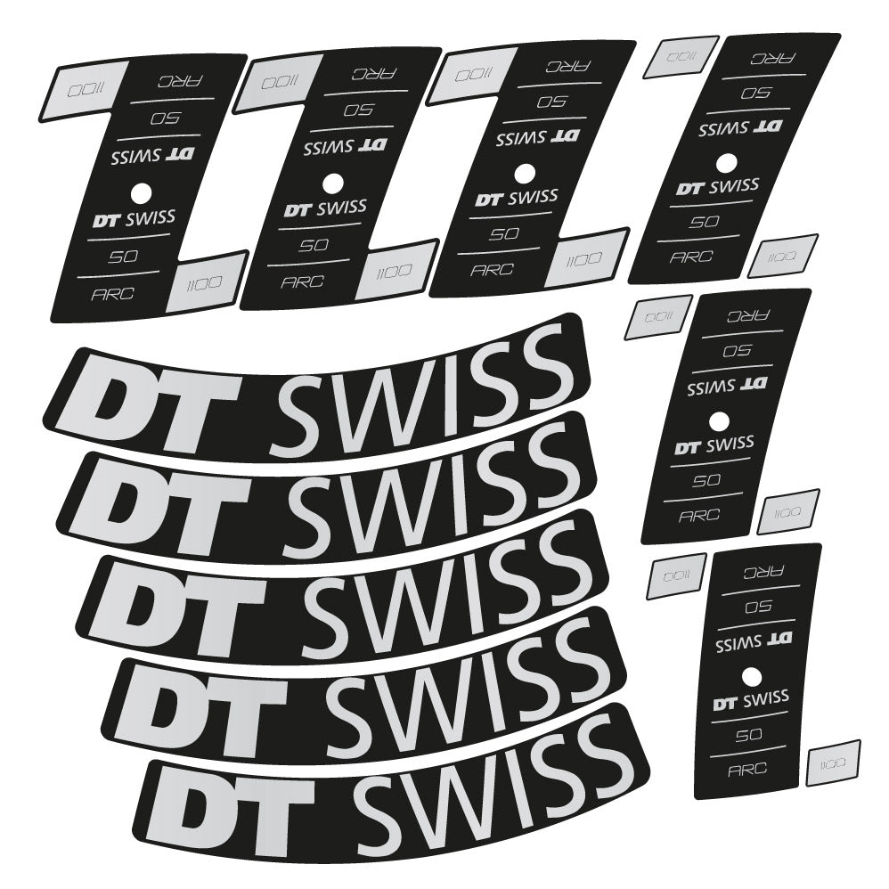 Aufkleber DT Swiss ARC 1100 Dicut DB, Rennradrad 50mm, Fahrradaufkleber Vinyl