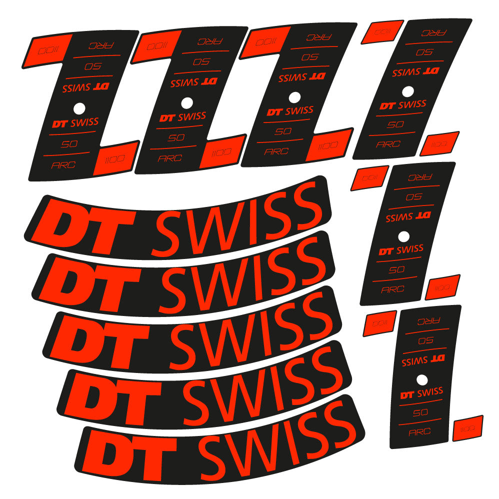 Aufkleber DT Swiss ARC 1100 Dicut DB, Rennradrad 50mm, Fahrradaufkleber Vinyl