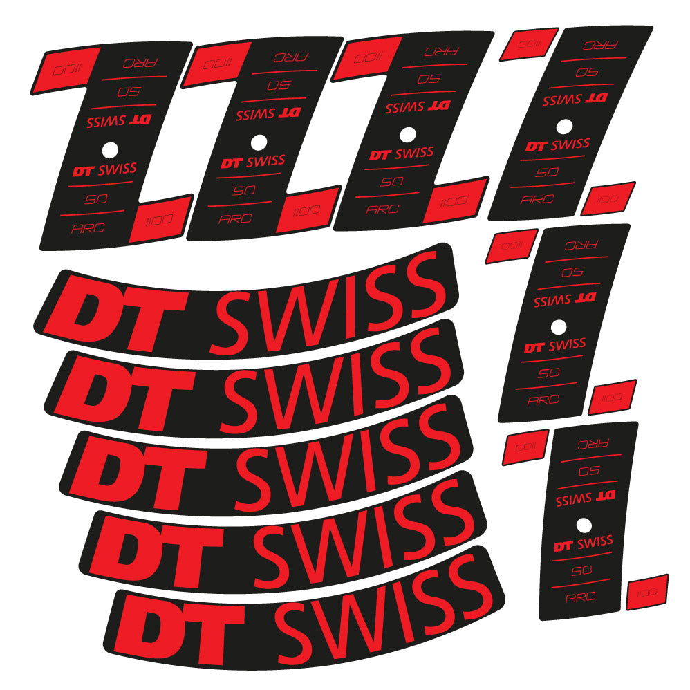 Aufkleber DT Swiss ARC 1100 Dicut DB, Rennradrad 50mm, Fahrradaufkleber Vinyl